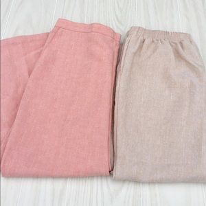 BUNDLE of 2 linen straight-leg pants Alfred Dunner